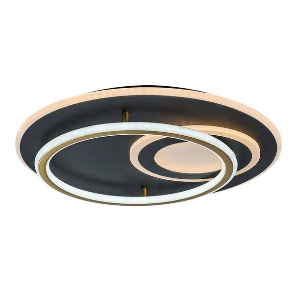 LED stropné svietidlo Rabalux Brantiel 71466 čierne/zlaté

