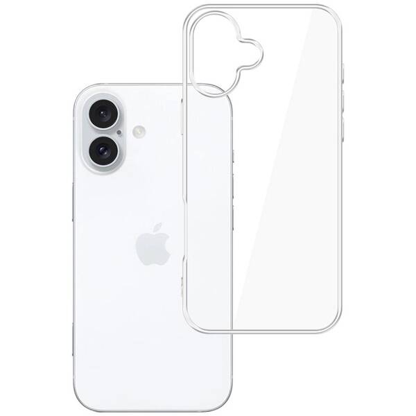 Kryt na mobil 3mk Clear Case na Apple iPhone 16 priehľadný

