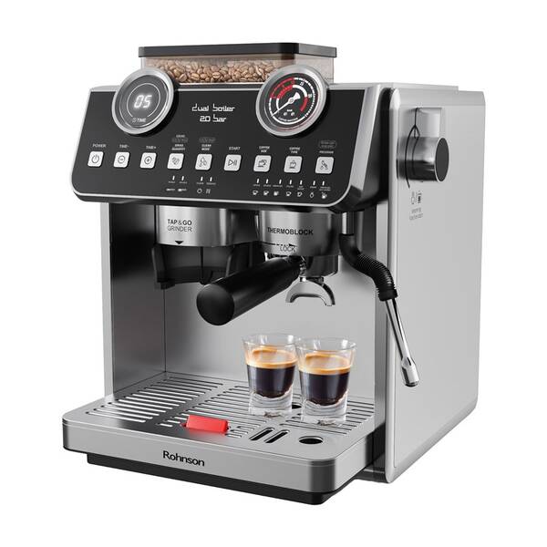 Pákový kávovar Rohnson R-98200 Dual Boiler 20 bar nerez


