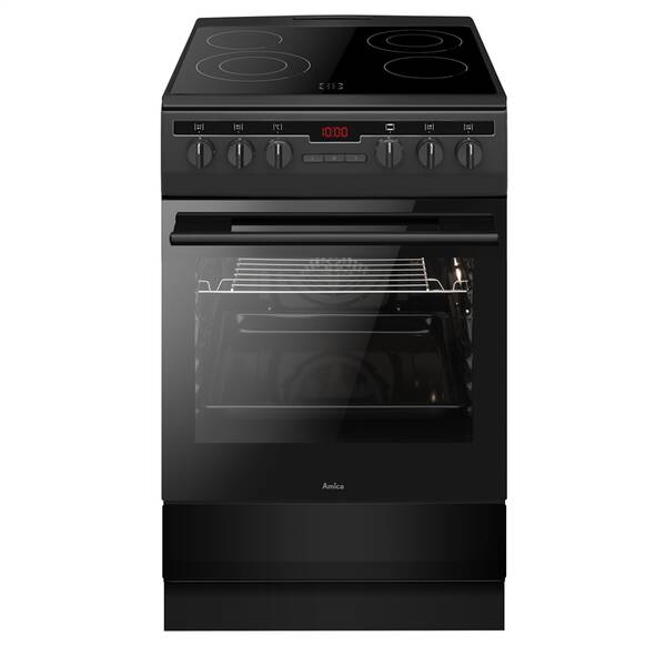 Sklokeramický sporák Amica SSA 111 RBHP, matná čierny

