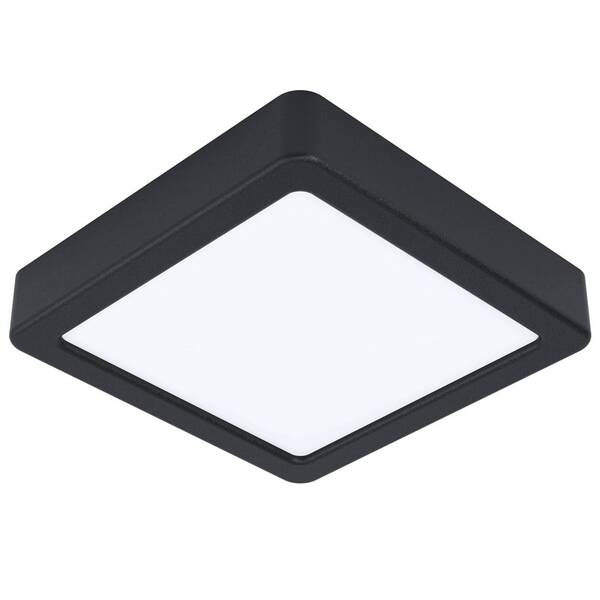 LED stropné svietidlo Eglo Fueva 5, štvorec, 16 cm, neutrálna biela čierne

