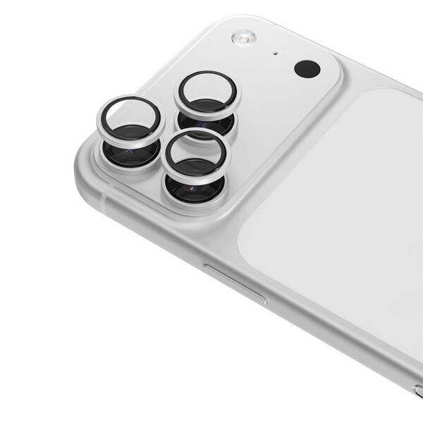 Ochranné sklo šošovky fotoaparátu Epico Aluminium Lens Protectors na Apple iPhone 17 Pro/17 Pro Max strieborné

