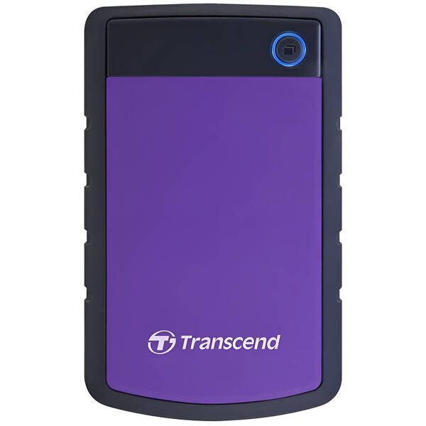 Externý pevný disk Transcend 25H3P 2TB, USB 3.0 (3.1 Gen 1) čierny/fialový

