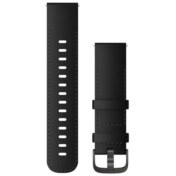 Remienok Garmin Quick Release (22 mm), kožený, pracka Brushed Slate čierny

