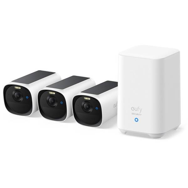 IP kamera Anker eufy E40 (3 ks + HomeBase 2) biela

