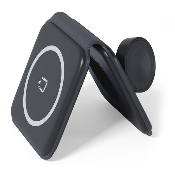 Bezdrôtová nabíjačka Spello by Epico 2v1 Portable Wireless, skladacia čierna

