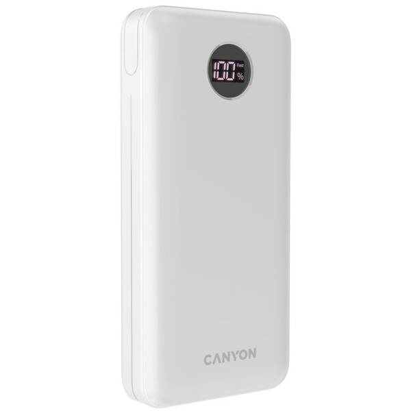 Powerbank Canyon PB-2002W, 20 000 mAh biely

