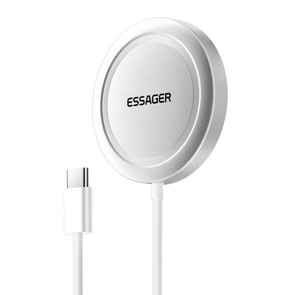 Bezdrôtová nabíjačka Essager magnetická Qi2 15W biela


