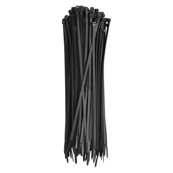 Sťahovacie pásky EMOS 300×4,8MM, 100KS čierne

