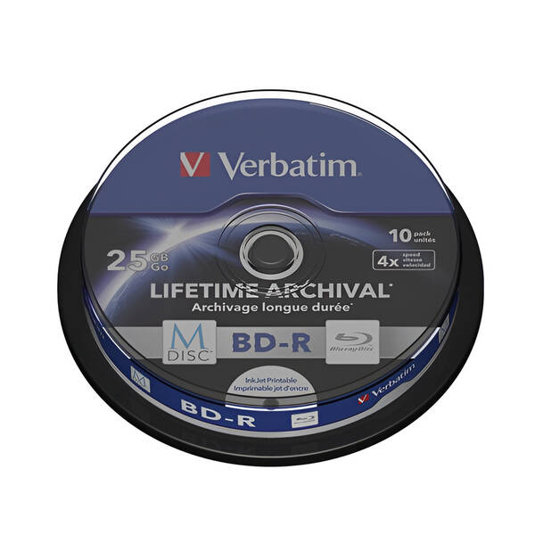 Disk Verbatim BD-R M-Disc 25GB, 4x, 10-cake 


