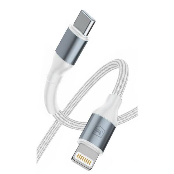 Kábel 3mk Hyper N-SERIES USB-C/Lightning, 20W, 1m biely

