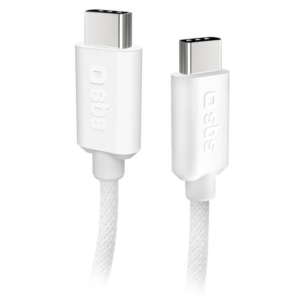 Kábel SBS USB-C/USB-C, PD, 60 W, 1,5 m sivý

