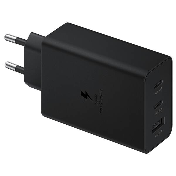 Nabíjačka do siete Samsung Multi 1x USB, 2x USB-C, 65W čierna

