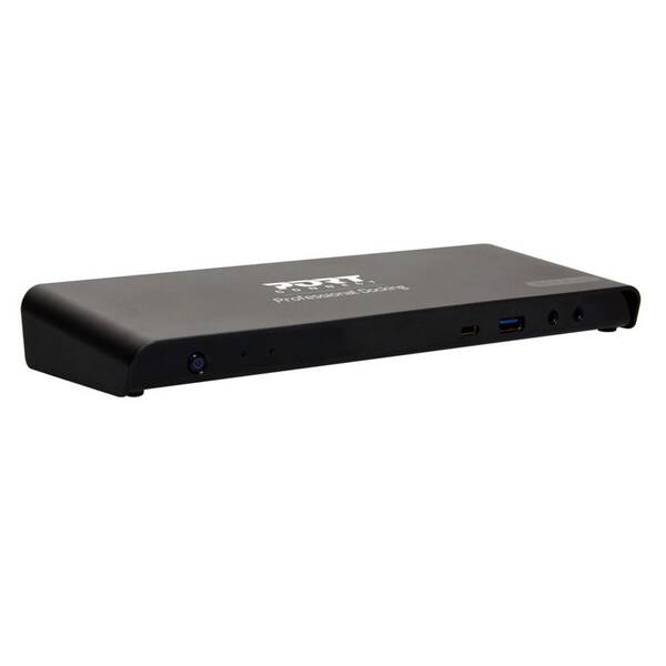 Dokovacia stanica PORT CONNECT 11v1, 3x 4K USB-C + USB 3.0 čierna

