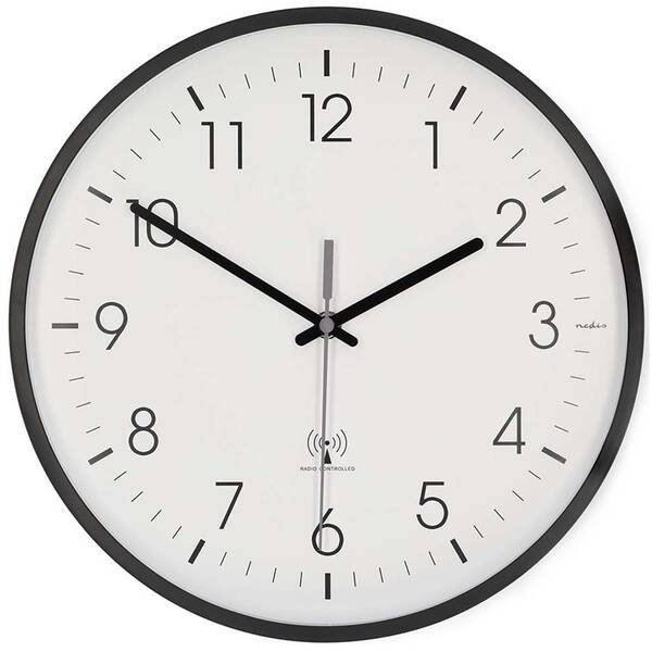 Nástenné hodiny Nedis CLWA6226BK čierne/biele

