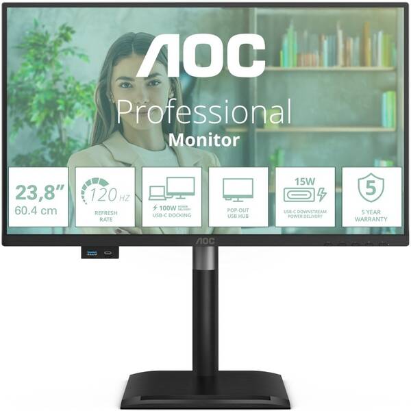 Monitor AOC 24P4CV čierny


