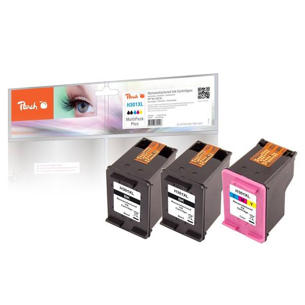 Cartridge Peach HP 301XL, MultiPack Plus, 2x515/370 strán - CMYK 

