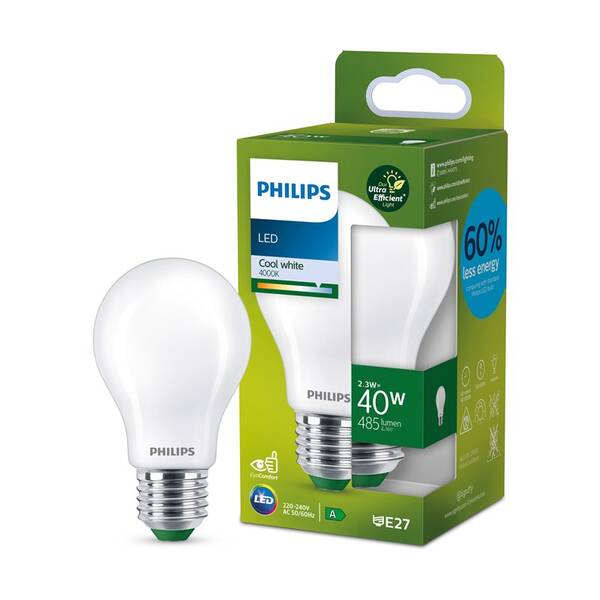 LED žiarovka Philips 40W, A60, E27, neutrální bílá 


