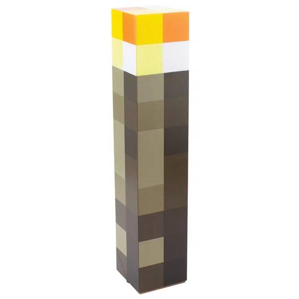 Dekoratívne LED Paladone Minecraft pochodeň žltá/hnedá

