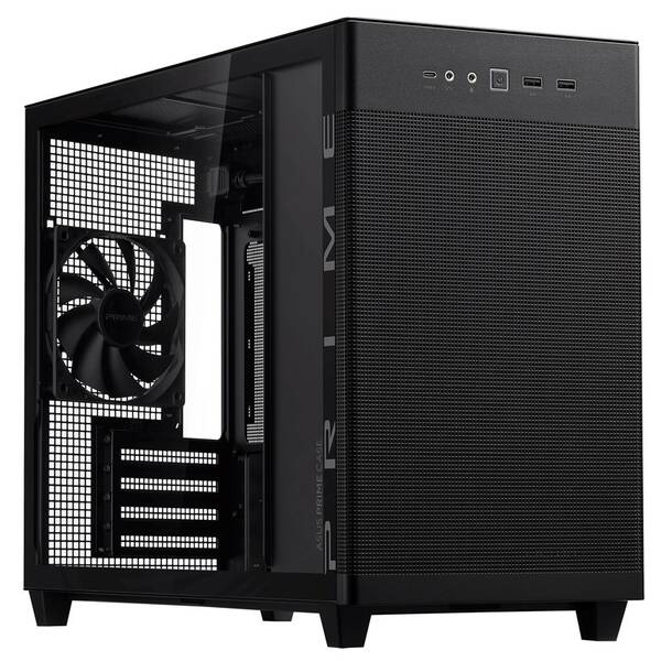Case Asus AP201 Tempered Glass čierna

