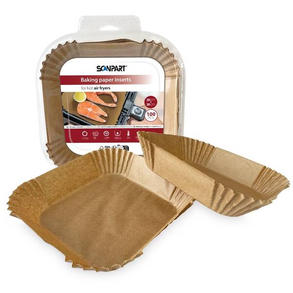 Papierové formy Scanpart SCA2910070005, 20x20 cm (100 ks) hnedá

