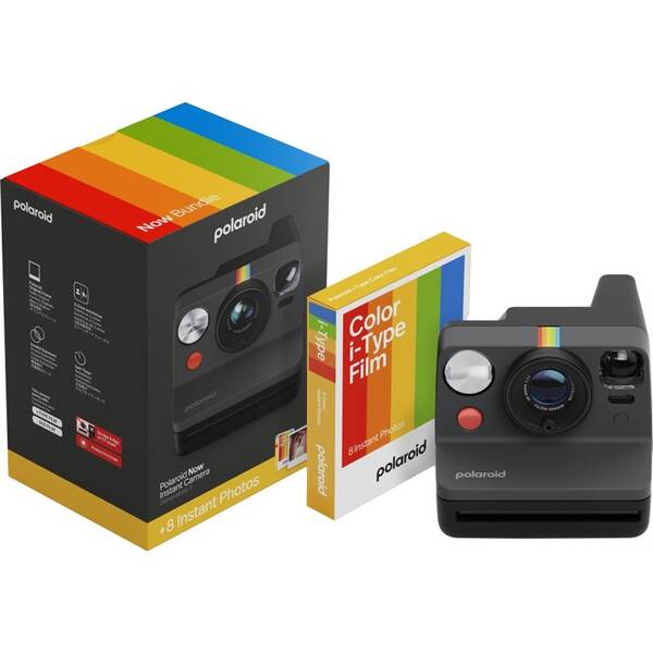 Instantný fotoaparát Polaroid Now Gen 3 Bundle Color Film (8 ks) čierny

