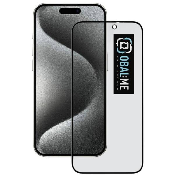 Tvrdené sklo Obal:Me Privacy 5D na Apple iPhone 15 Pro čierne

