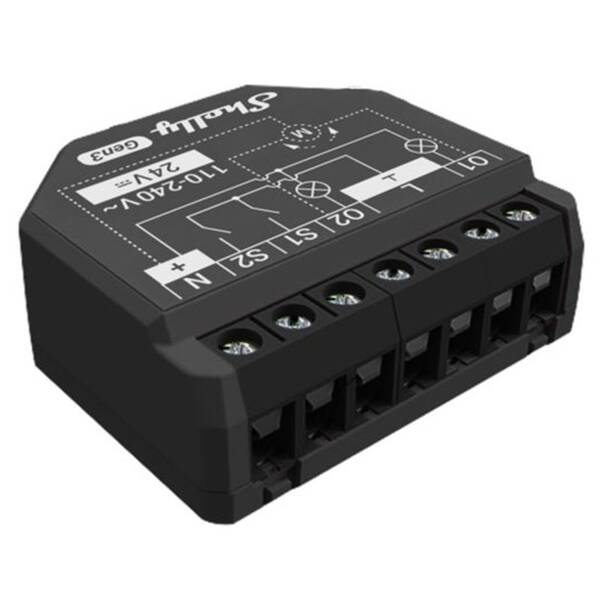 Modul Shelly 2PM Gen3, Wi-Fi čierny


