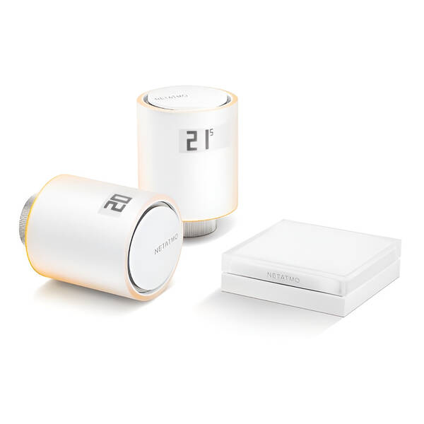 Bezdrôtová termohlavica Netatmo Smart Radiator Valves Starter Pack biela

