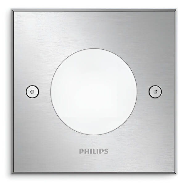 Svietidlo vonkajšie Philips Crust SQ, LED, zápustné nerez

