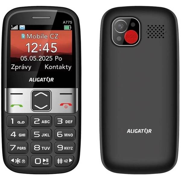 Mobilný telefón Aligator A775 Senior čierny

