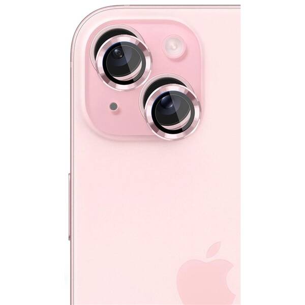 Ochranné sklo šošovky fotoaparátu 3mk Lens Protection Pro na Apple iPhone 15 ružové


