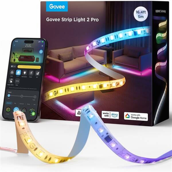 LED pásik Govee Strip Light 2 Pro RGBICWW, Matter, 5m 

