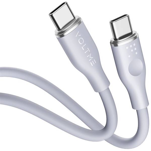Kábel Voltme Powerlink Moss Series USB-C/USB-C, CTC 3A/60W 1m sivý

