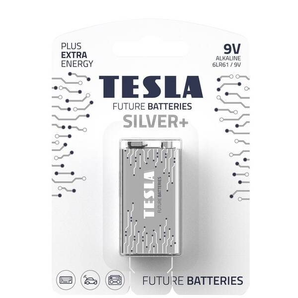 Batéria alkalická Tesla 9V, 6LR61, SILVER+ 

