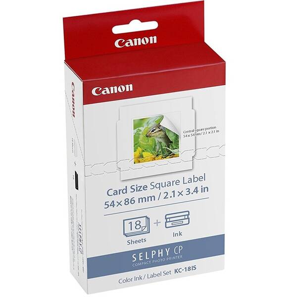 Fotopapier Canon KC-18IS, 54x54 mm, 18 ks + atrament pre Selphy 

