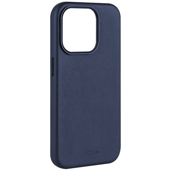 Kryt na mobil FIXED MagLeather s podporou MagSafe na Apple iPhone 15 Pro modrý

