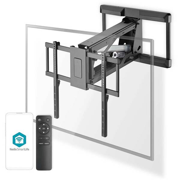 Držiak na TV Nedis nástenný motorizovaný, pre uhlopriečku 37 - 75", nosnosť 35 kg čierny

