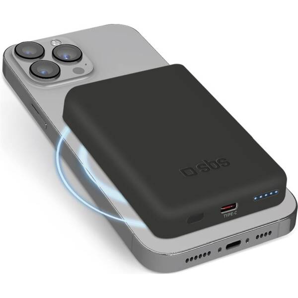 Powerbank SBS s podporou MagSafe USB-C 5 000 mAh čierna

