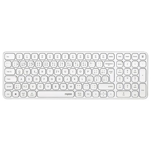 Klávesnica Rapoo E9310M multi-mode, CZ/SK layout biela

