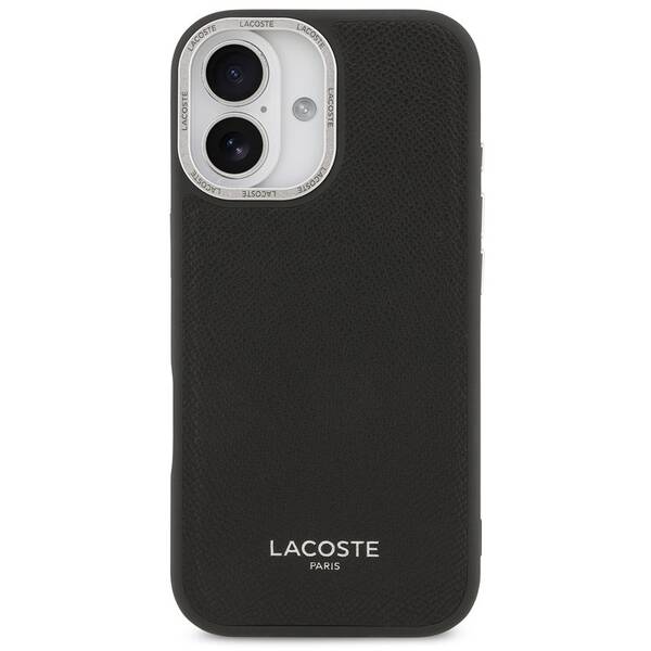 Kryt na mobil Lacoste PU Leather Champs Elysees MagSafe na Apple iPhone 17 čierny

