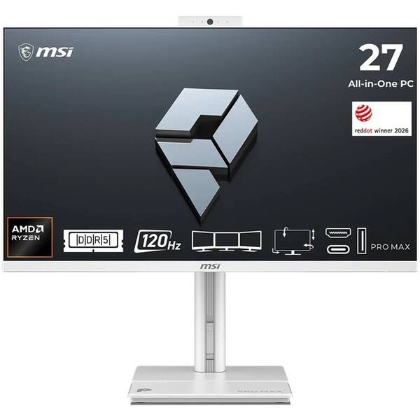 PC all in-one MSI PRO MAX 27TP Z 8MG-003XEU biely

