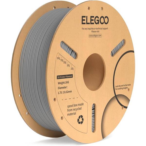 Tlačová struna (filament) Elegoo PLA+ 1,75mm sivý

