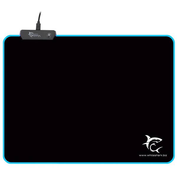 Podložka pod myš White Shark LED LUMINOUS L, 35 × 25 cm čierna

