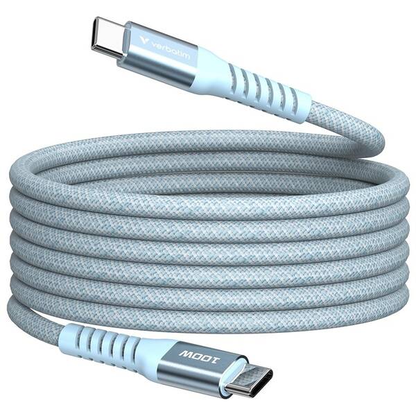 Kábel Verbatim Sync & Charge USB-C/USB-C 100W 1,2m modrý

