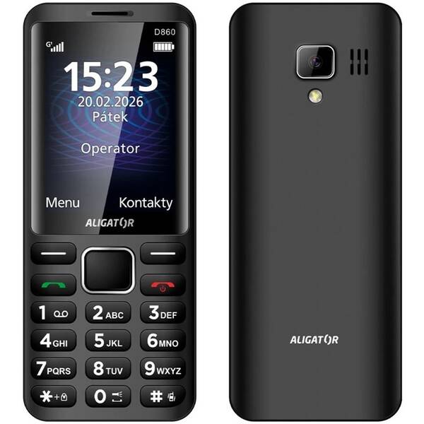 Mobilný telefón Aligator D860 Dual SIM čierny

