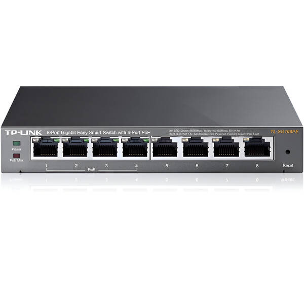 Switch TP-Link TL-SG108PE čierny

