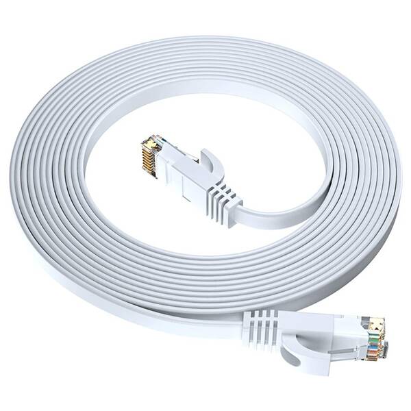 Kábel GoGEN sieťový (RJ45), plochý, CAT6, 0,5m biely

