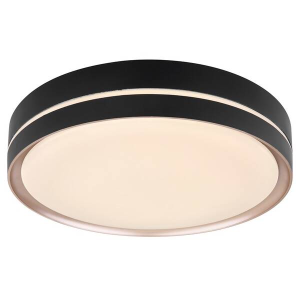 LED stropné svietidlo GLOBO Manni, 39 cm, LED, 24W čierne

