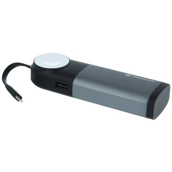 Powerbank Swissten 2in1 Apple Watch MFi 6700 mAh čierny

